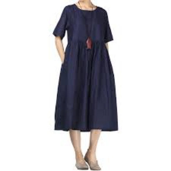 YESNO Black Crew Neck Short Sleeve Loose Tiered Pull Over Maxi Dress - Picture 1 of 10